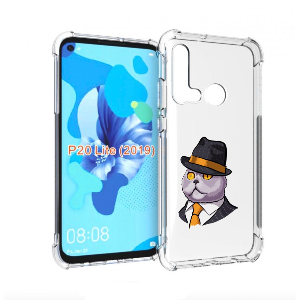 

Чехол бампер MyPads британец для Huawei P20 Lite (2019)., Прозрачный, Tocco