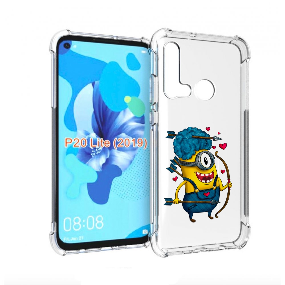 

Чехол бампер MyPads Миньон купидон для Huawei P20 Lite (2019)., Прозрачный, Tocco