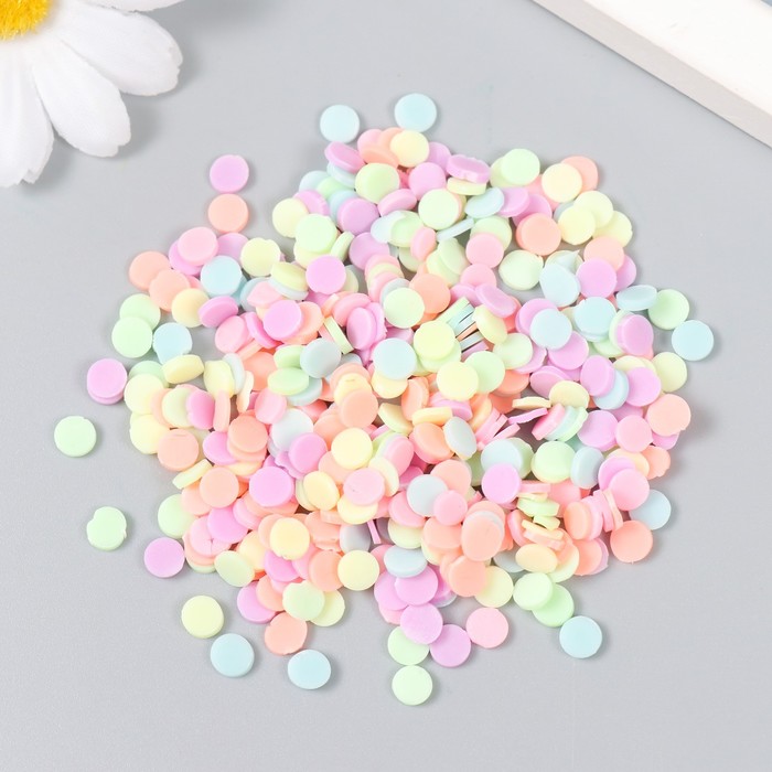 

Декор для творчества Арт Узор пластик Конфетти. Нежность 0,6 см 20 гр, 2шт., Разноцветный