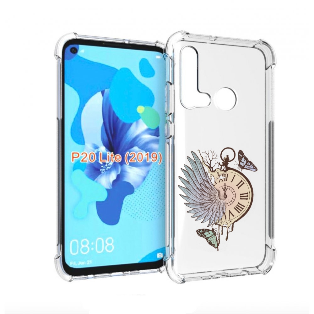 Чехол бампер MyPads страинные часы с крылом для Huawei P20 Lite