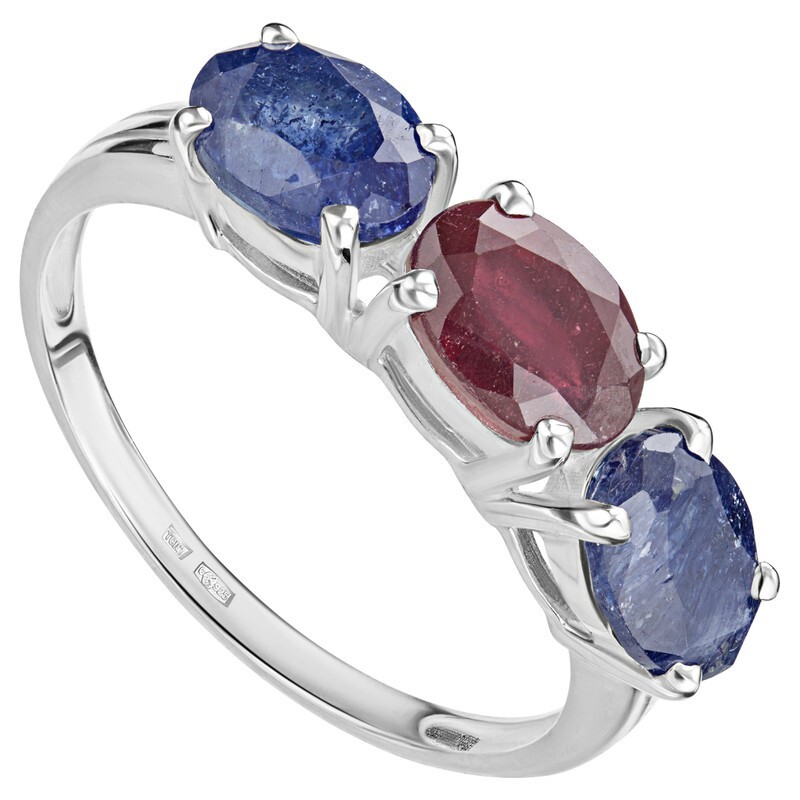 

Кольцо из серебра с сапфиром 18,5 LAZURIT-ONLINE 801500, 801500