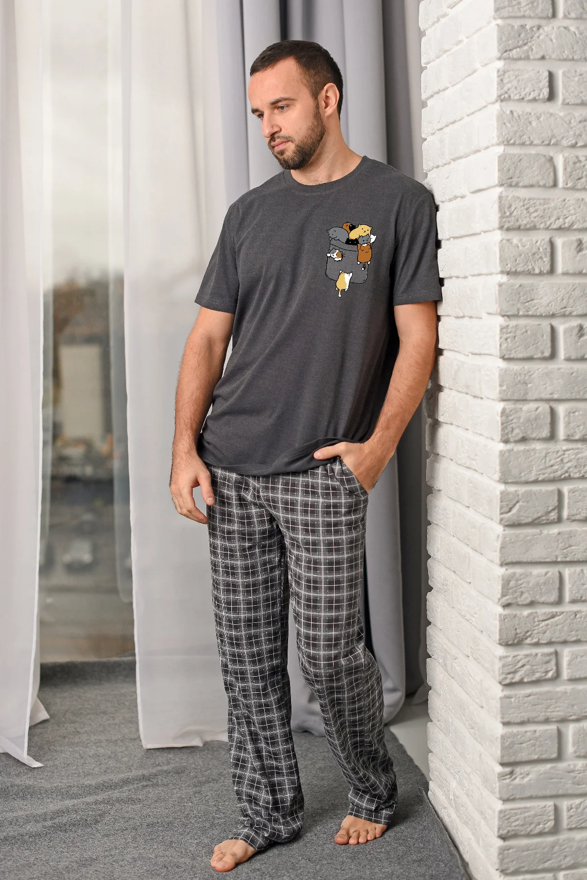 Пижама мужская FASHION FREEDOM 2020-К серая 50 RU