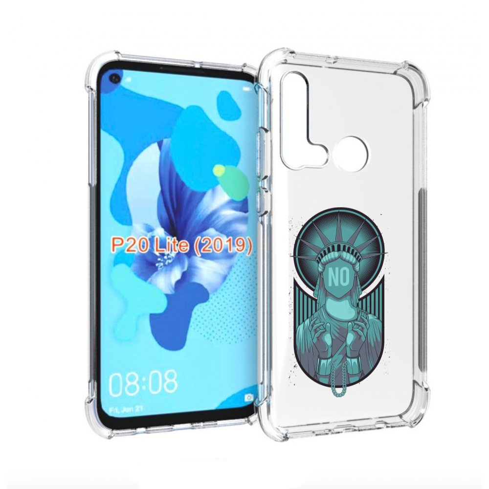 

Чехол бампер MyPads статуя свободы зеленый для Huawei P20 Lite (, Прозрачный, Tocco