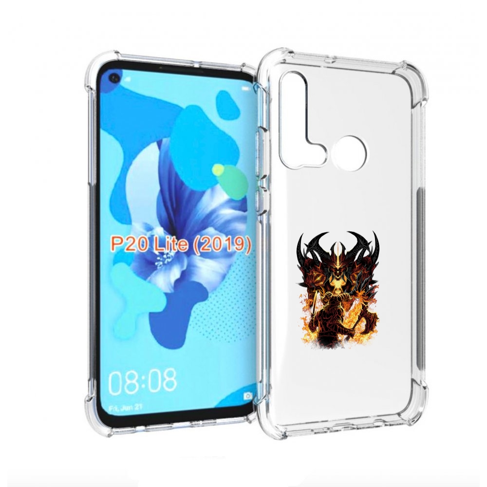 

Чехол бампер MyPads демон shadow fiend для Huawei P20 Lite (2019, Прозрачный, Tocco