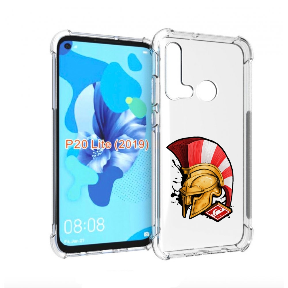 

Чехол бампер MyPads ФК спартак шлем для Huawei P20 Lite (2019)., Прозрачный, Tocco