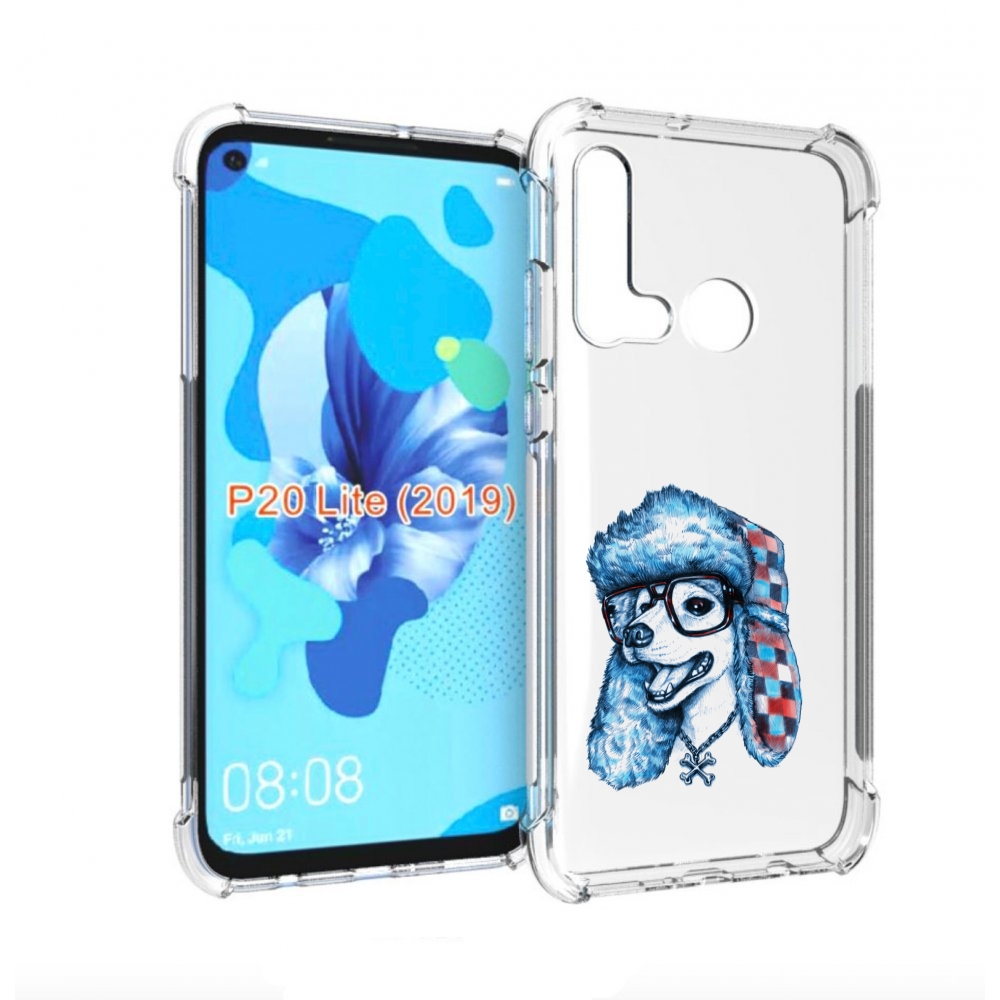 

Чехол бампер MyPads зимний пес для Huawei P20 Lite (2019)., Прозрачный, Tocco