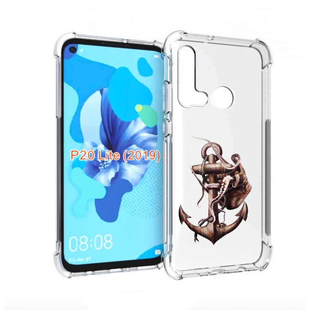 

Чехол бампер MyPads ржавый якорь для Huawei P20 Lite (2019)., Прозрачный, Tocco