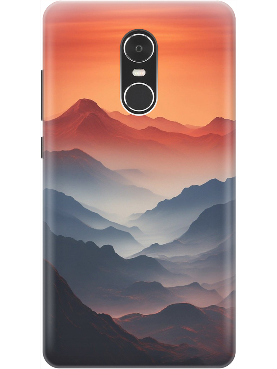 

Силиконовый чехол на Xiaomi Redmi Note 4 / Note 4X с принтом "Луна над горами", 713044810