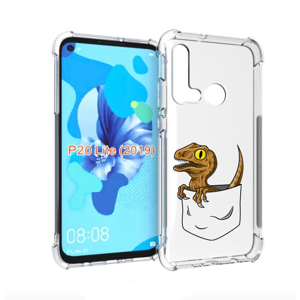 

Чехол бампер MyPads динозавр в кармане для Huawei P20 Lite (2019, Прозрачный, Tocco