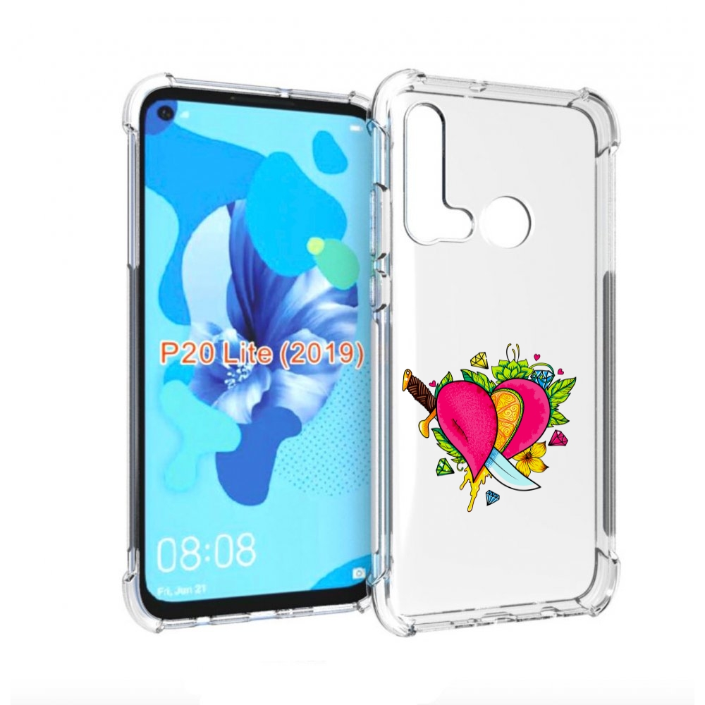 

Чехол бампер MyPads Фруктовое сердце для Huawei P20 Lite (2019)., Прозрачный, Tocco