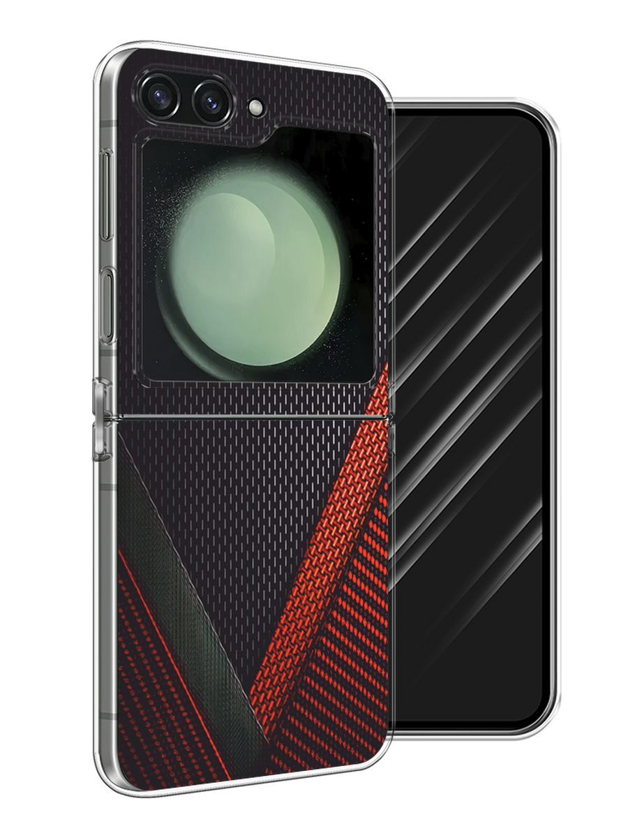 

Чехол Awog на Samsung Galaxy Z Flip 6 "Красный карбон", Черный;красный, 2109750-1