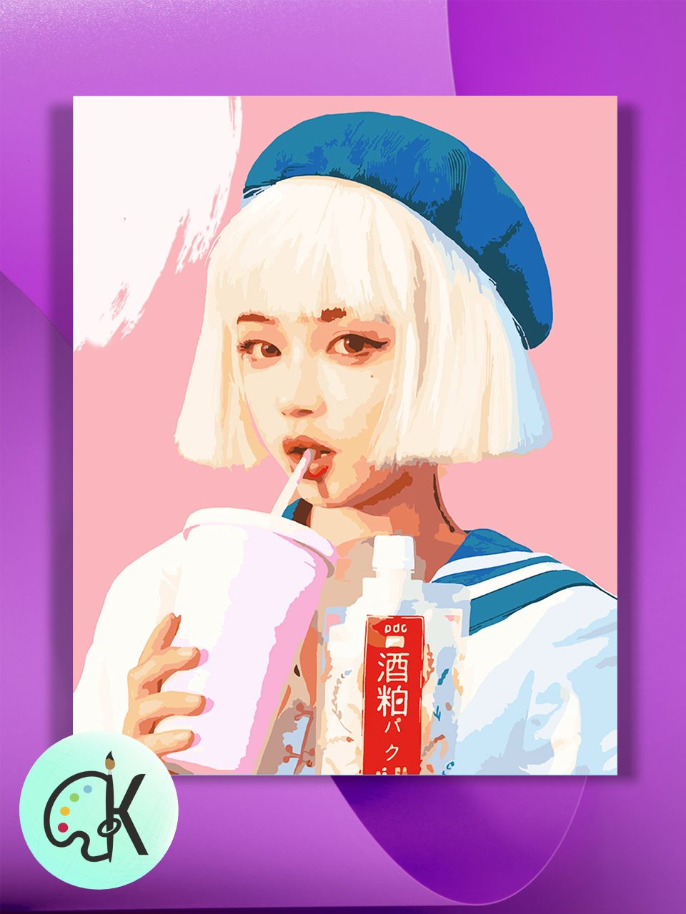 

Картина по номерам на холсте Культура Цвета Japanese girl Pink, 40 х 50 см, Japanese girl Pink