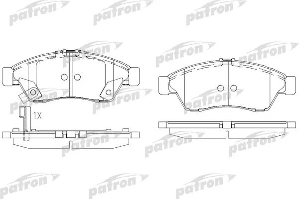 Колодки тормозные дисковые передн SUZUKI: LIANA 02-, LIANA универсал 01- PATRON PBP1533