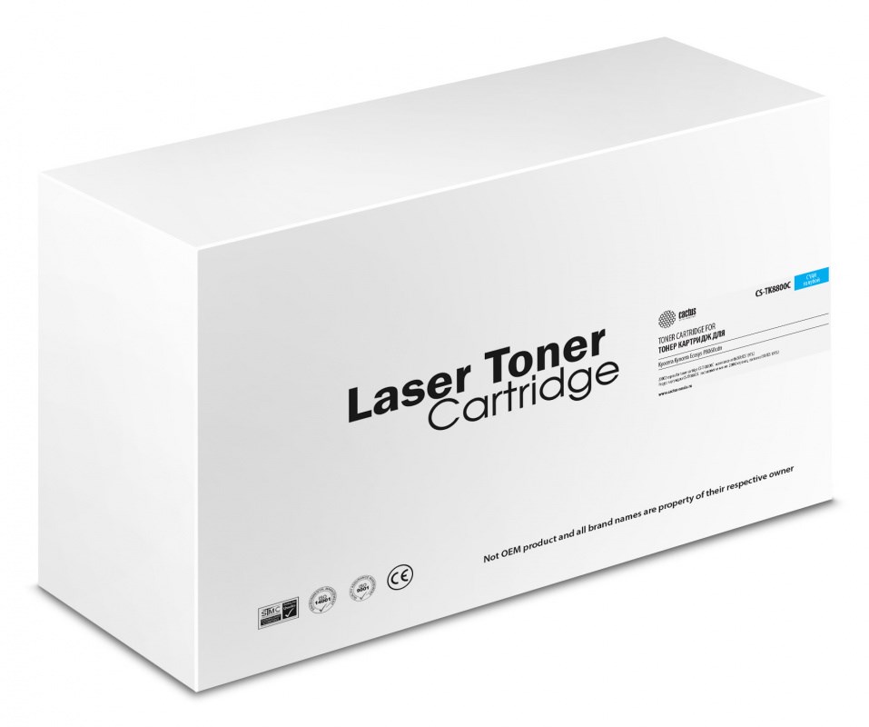 Картридж для лазерного принтера CACTUS (CS-TK8800C) голубой, совместимый 