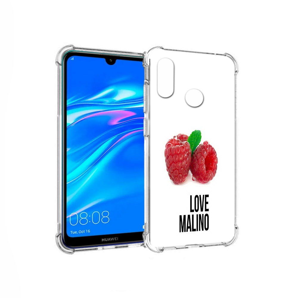 

Чехол MyPads Tocco для Huawei Y9 Бренд лове малино (PT227091.35.36), Прозрачный, Tocco