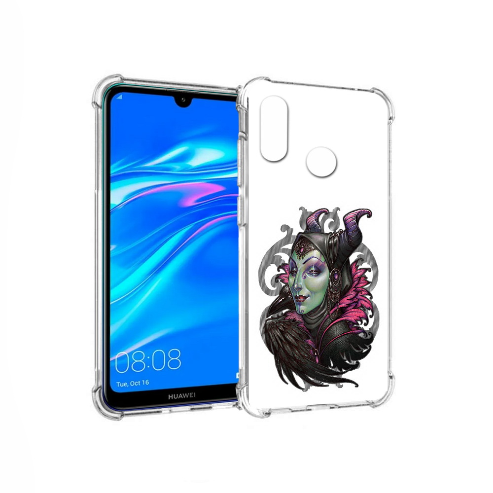 

Чехол MyPads Tocco для Huawei Y9 зеленая девушка с вороном (PT227091.35.357), Прозрачный, Tocco