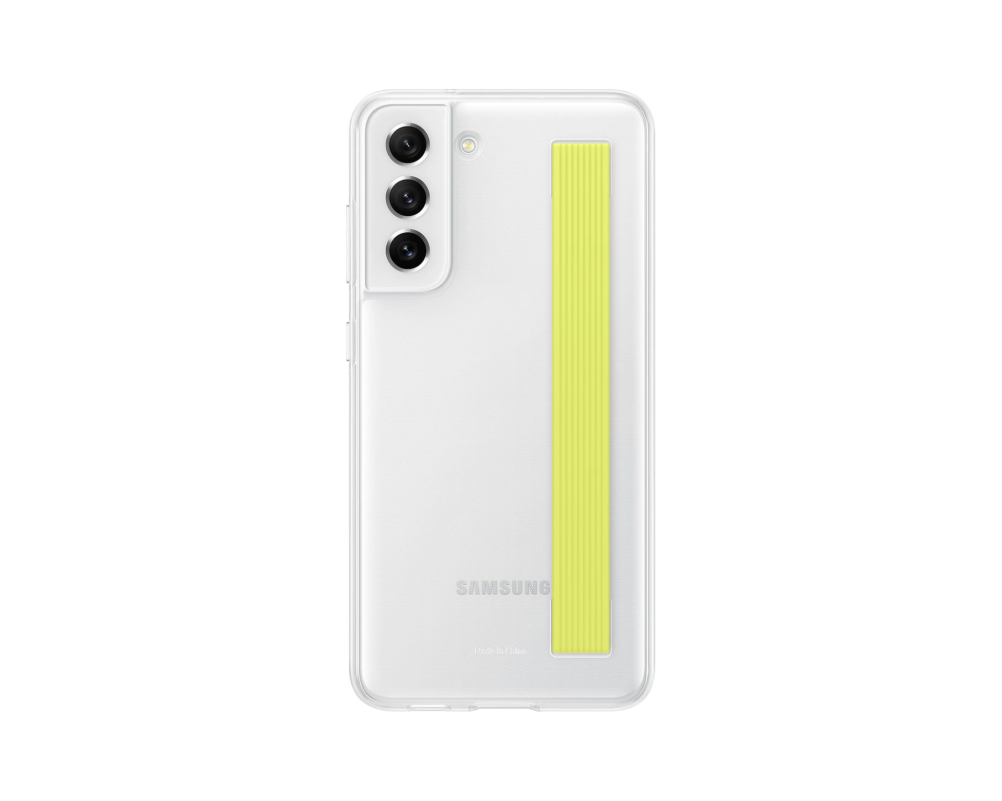 фото Чехол samsung slim strap cover s21 fe белый оттенок (ef-xg990)