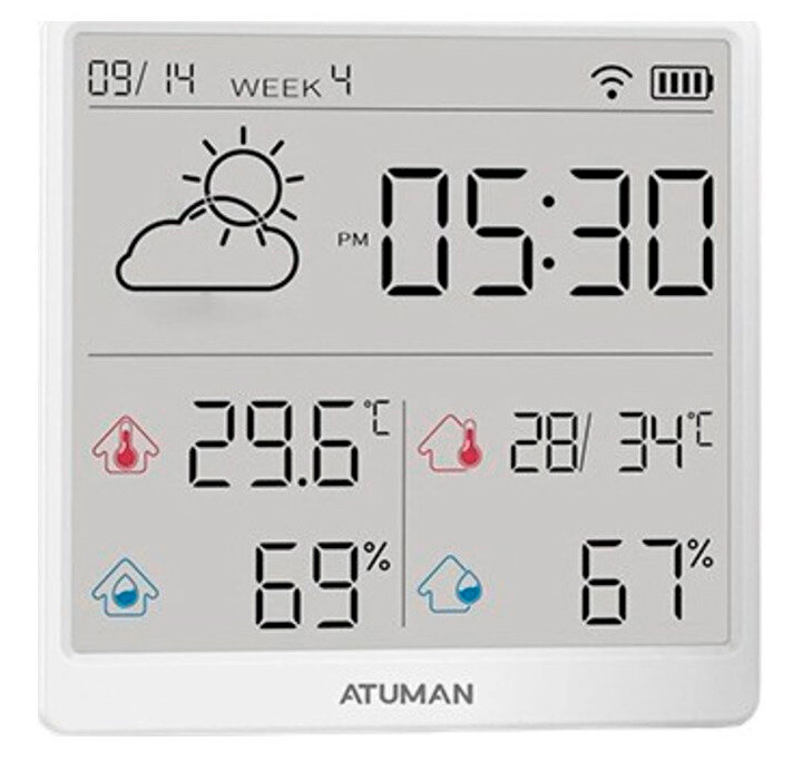 Датчик температуры и влажности AtuMan TH3 Grey 274900₽