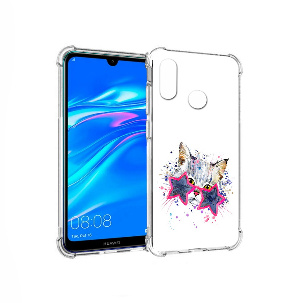 

Чехол MyPads Tocco для Huawei Y9 звездные очки (PT227091.35.353), Прозрачный, Tocco