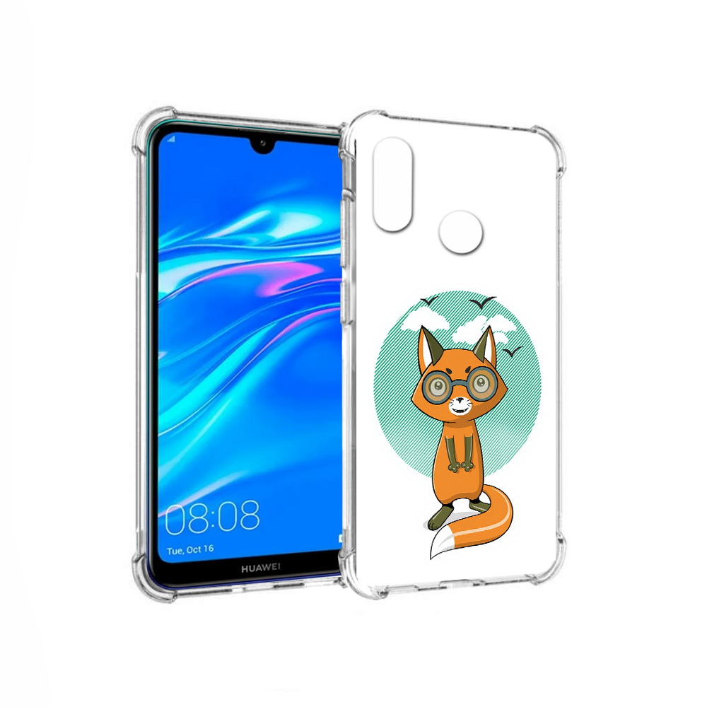 

Чехол MyPads Tocco для Huawei Y9 задумчивая лиса (PT227091.35.348), Прозрачный, Tocco