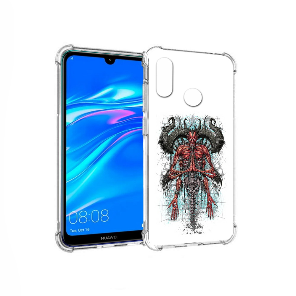 

Чехол MyPads Tocco для Huawei Y9 дьявол (PT227091.35.340), Прозрачный, Tocco