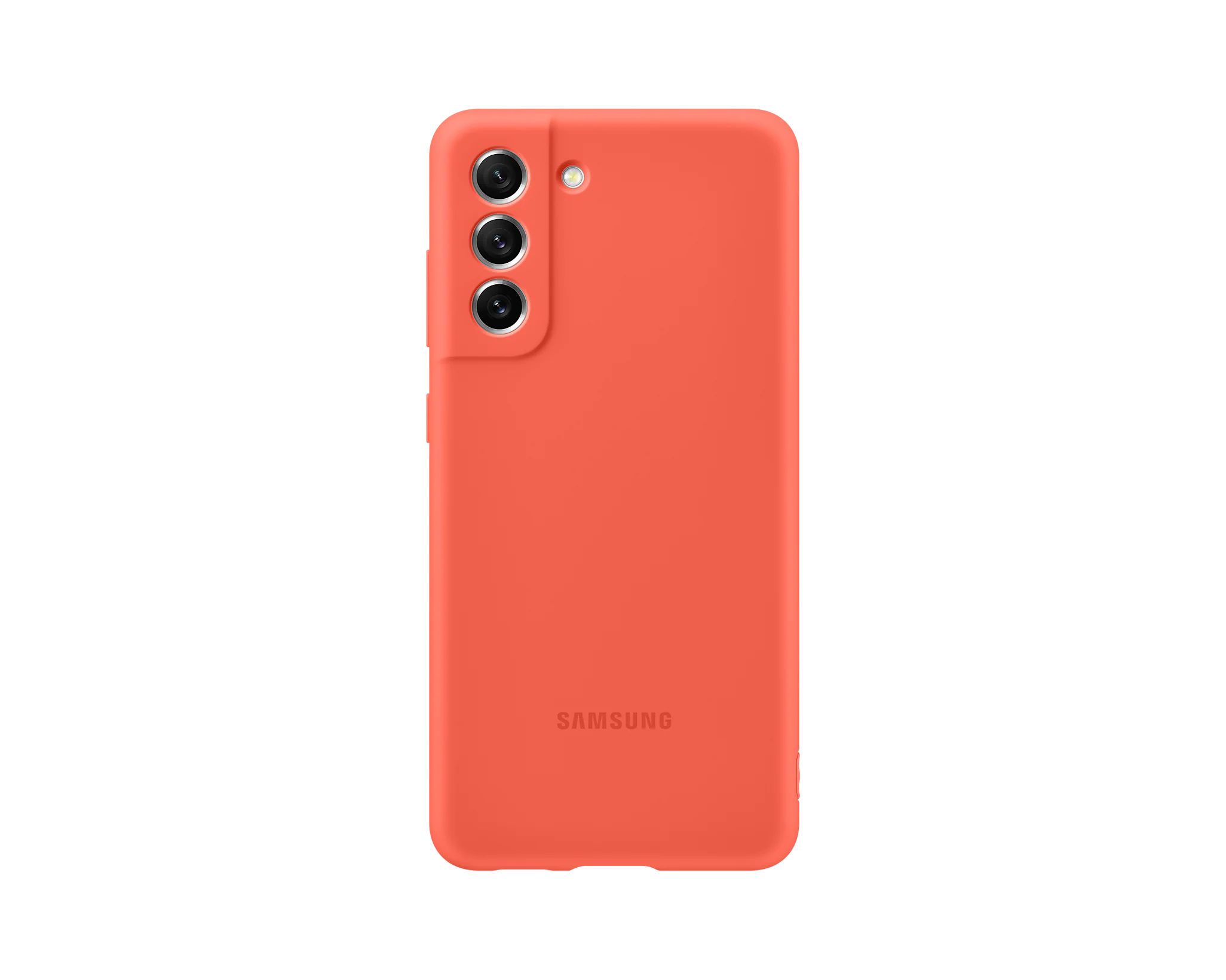 фото Чехол samsung silicone cover s21 fe коралловый (ef-pg990)