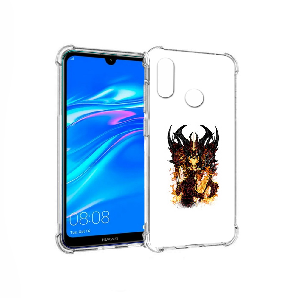 

Чехол MyPads Tocco для Huawei Y9 демон shadow fiend (PT227091.35.318), Прозрачный, Tocco