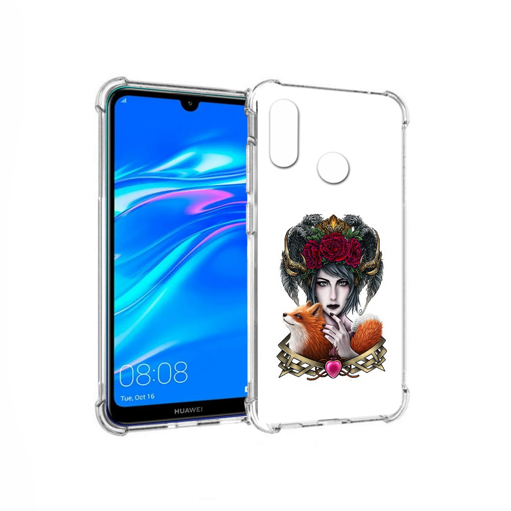 

Чехол MyPads Tocco для Huawei Y9 девушка с лисой (PT227091.35.314), Прозрачный, Tocco