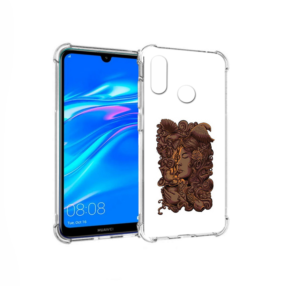 

Чехол MyPads Tocco для Huawei Y9 девушка с длинными волосами абстракция (PT227091.35.312), Прозрачный, Tocco