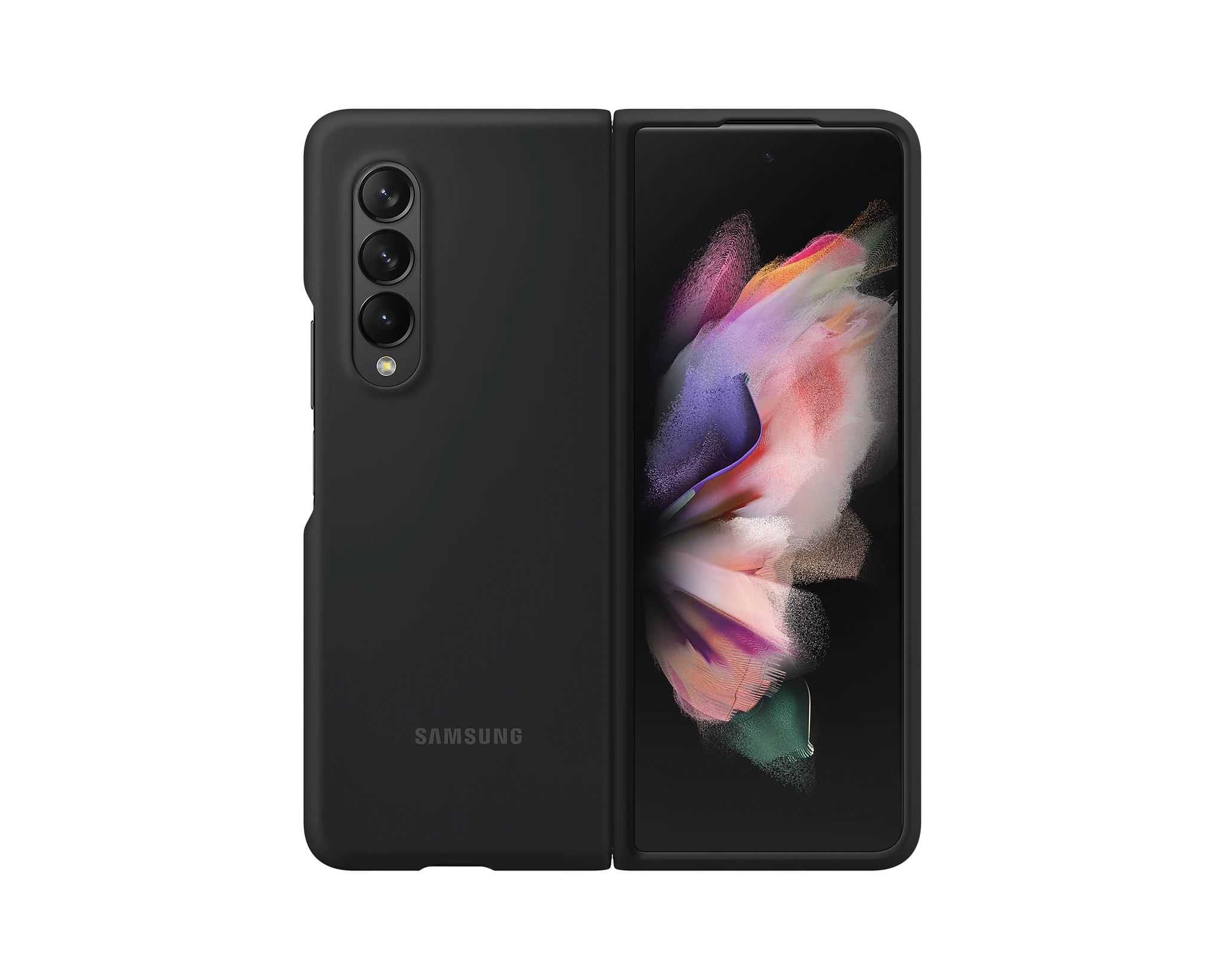 фото Чехол samsung galaxy z fold3 silicone cover black (ef-pf926)