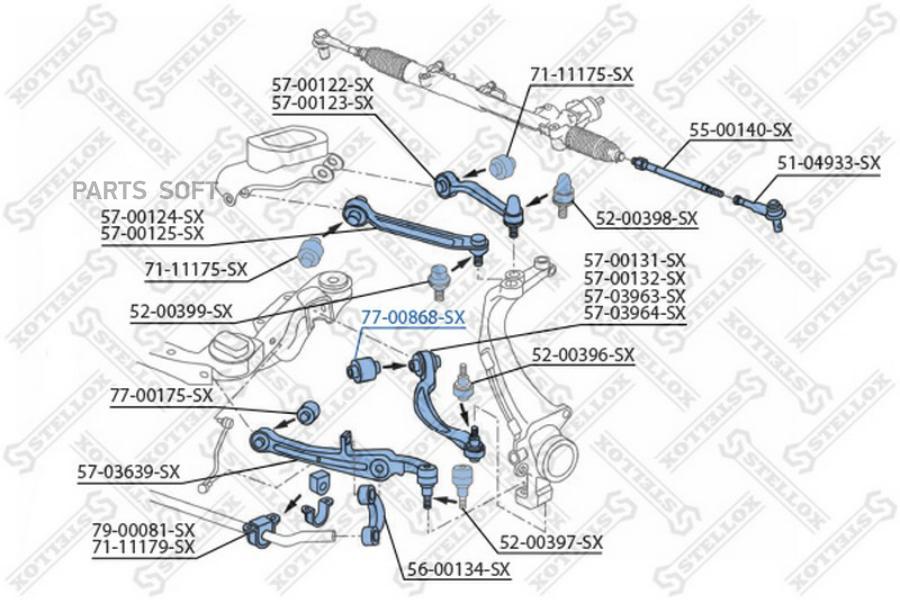 

STELLOX Сайлентблок STELLOX 7700868sx