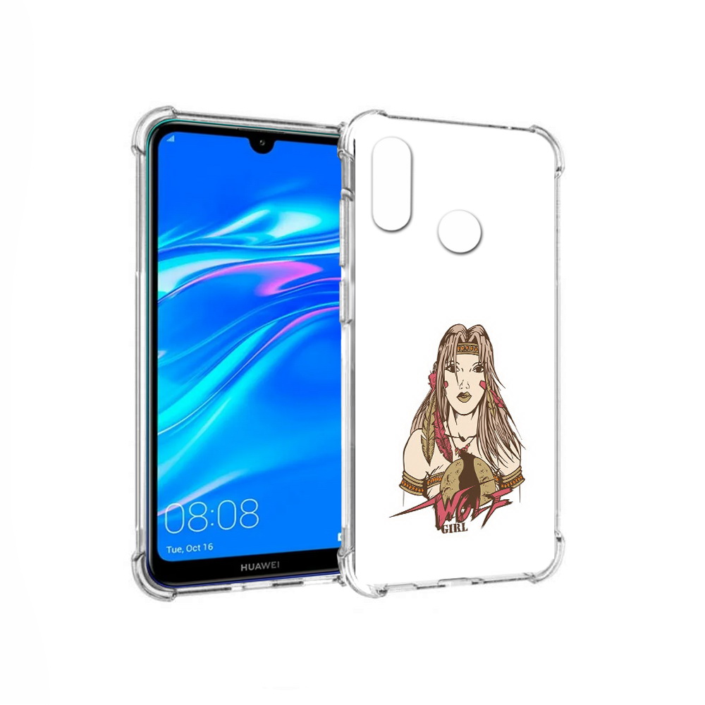 Чехол MyPads Tocco для Huawei Y9 девушка волк (PT227091.35.306)