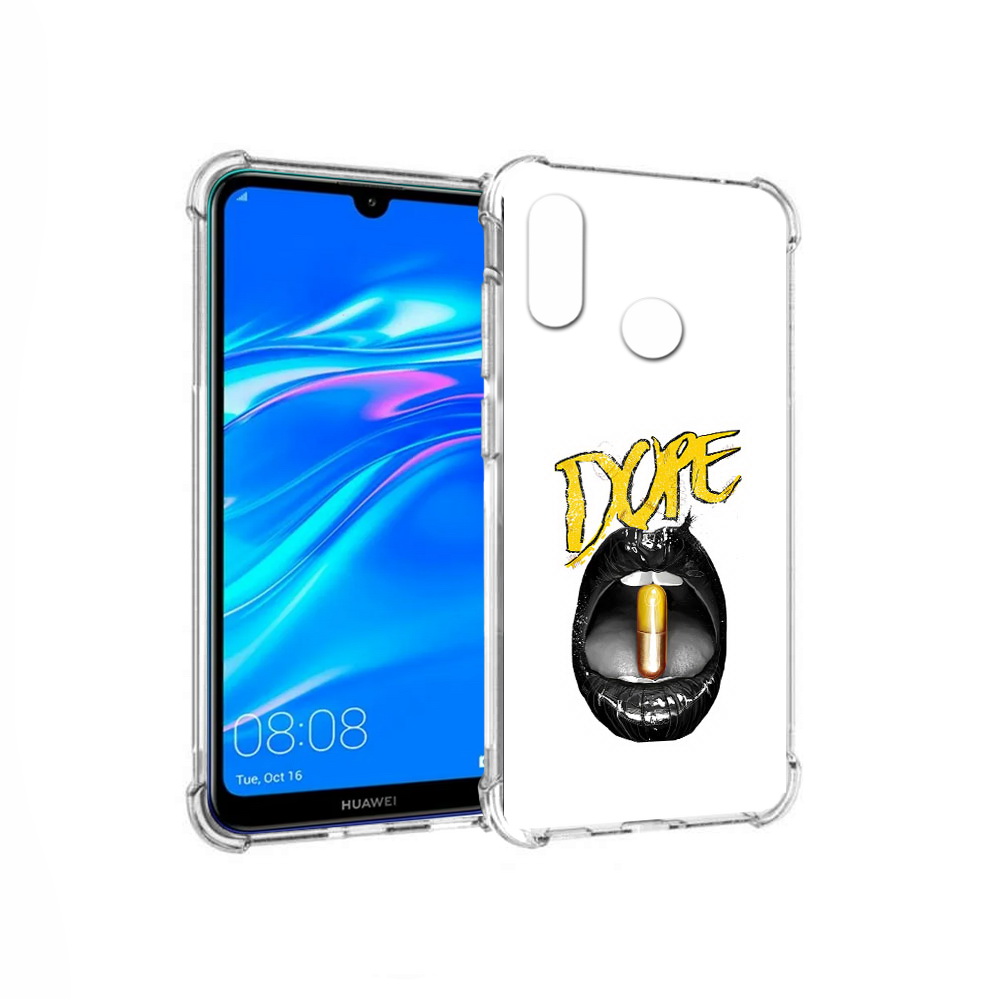 

Чехол MyPads Tocco для Huawei Y9 губы (PT227091.35.303), Прозрачный, Tocco