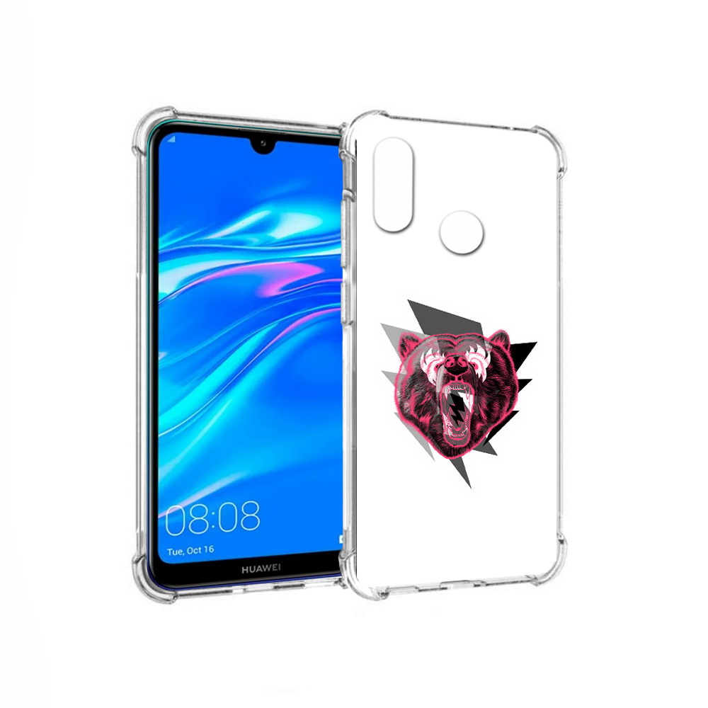 

Чехол MyPads Tocco для Huawei Y9 грозовой медведь (PT227091.35.301), Прозрачный, Tocco