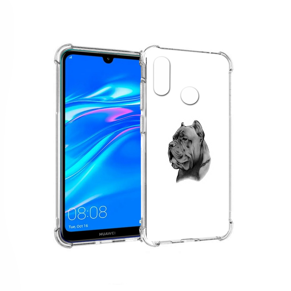 

Чехол MyPads Tocco для Huawei Y9 грозный бульдог (PT227091.35.300), Прозрачный, Tocco