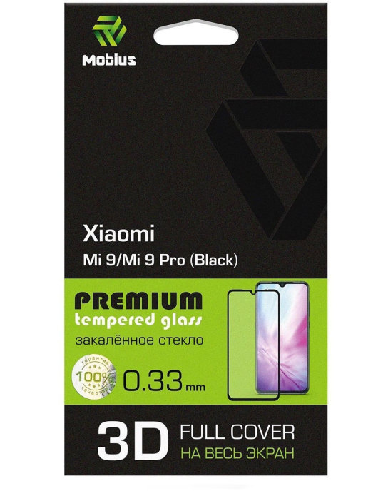 

Защитное стекло MOBIUS для Mi 9/Mi 9 Pro 3D Full Cover Black (4232-261), Mi 9/Mi 9 Pro 3D Full Cover Black