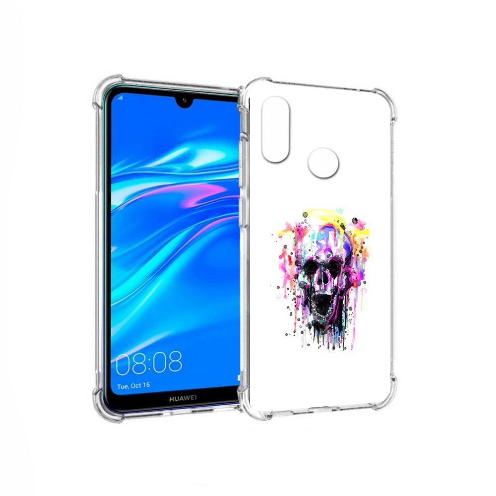 

Чехол MyPads Tocco для Huawei Y9 граффити череп (PT227091.35.298), Прозрачный, Tocco