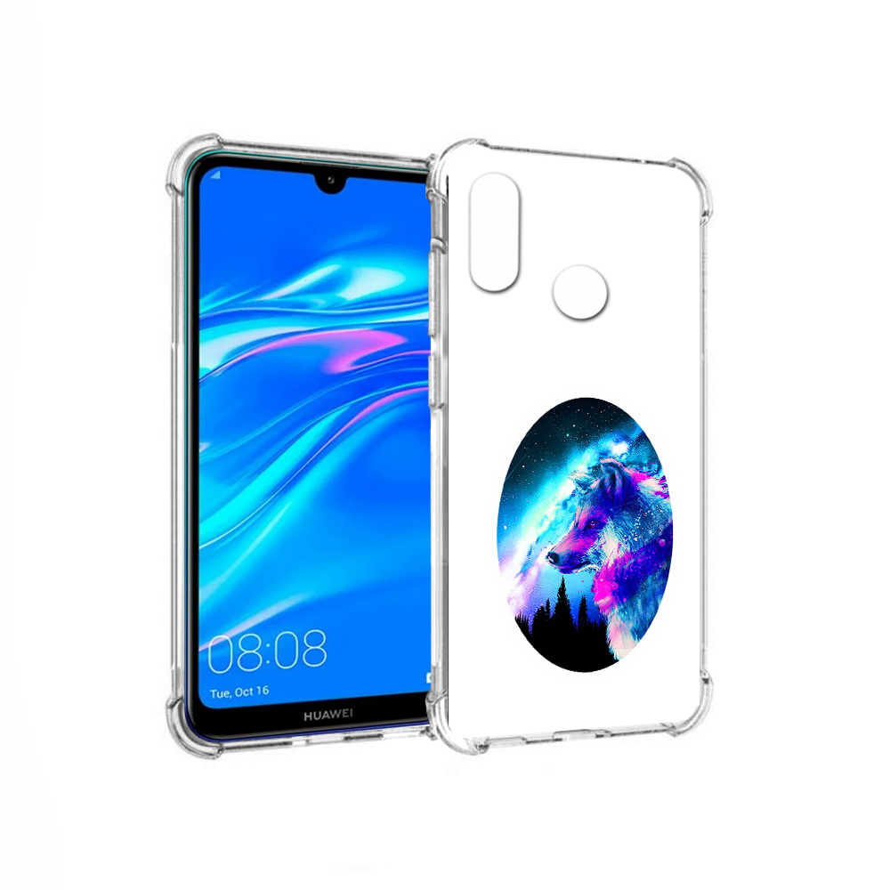 Чехол MyPads Tocco для Huawei Y9 голубой волк (PT227091.35.293)