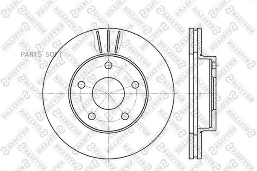 

Тормозной диск Stellox комплект 1 шт. 60202524VSX
