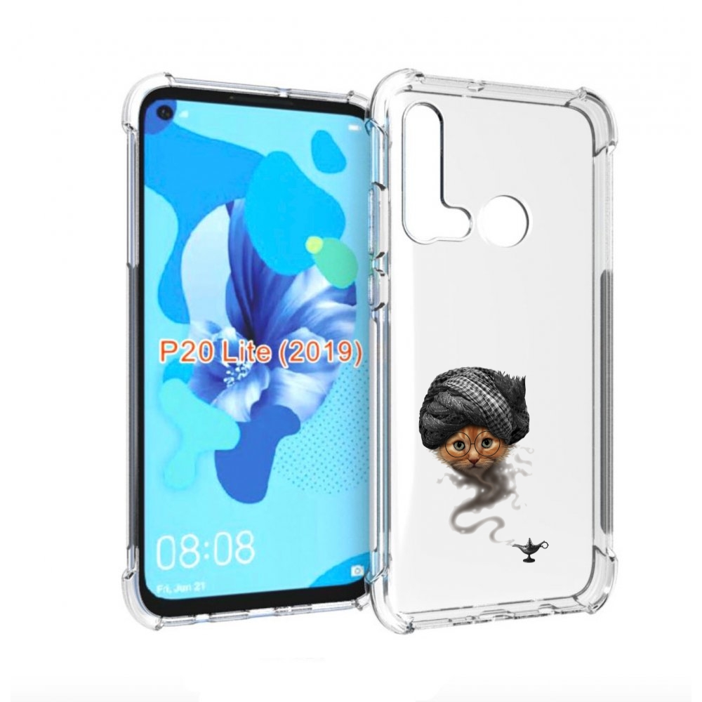 

Чехол бампер MyPads кот джин для Huawei P20 Lite (2019)., Прозрачный, Tocco