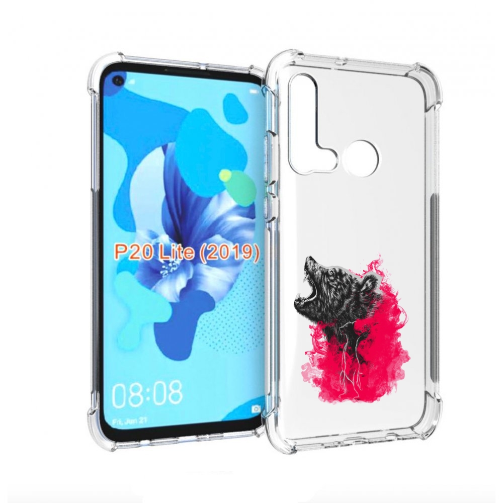 

Чехол бампер MyPads медведь в дымке для Huawei P20 Lite (2019)., Прозрачный, Tocco