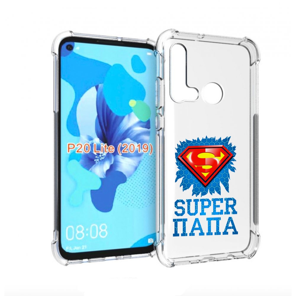 

Чехол бампер MyPads Супер Папа для Huawei P20 Lite (2019)., Прозрачный, Tocco