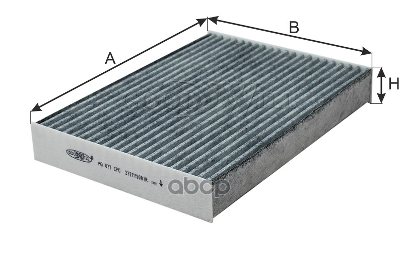 фото Фильтр салона угольный goodwill арт. ag677cfc