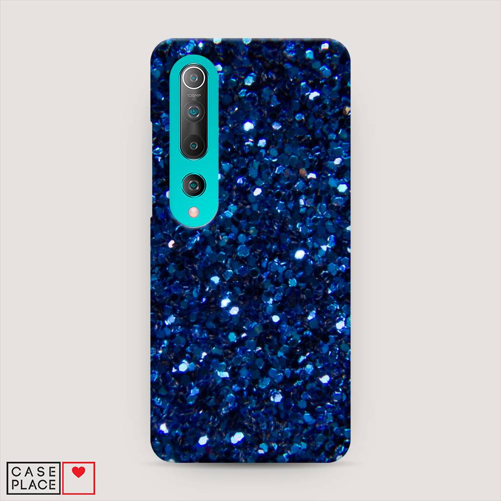 

Пластиковый чехол "Синие блестки рисунок" на Xiaomi Mi 10 Pro