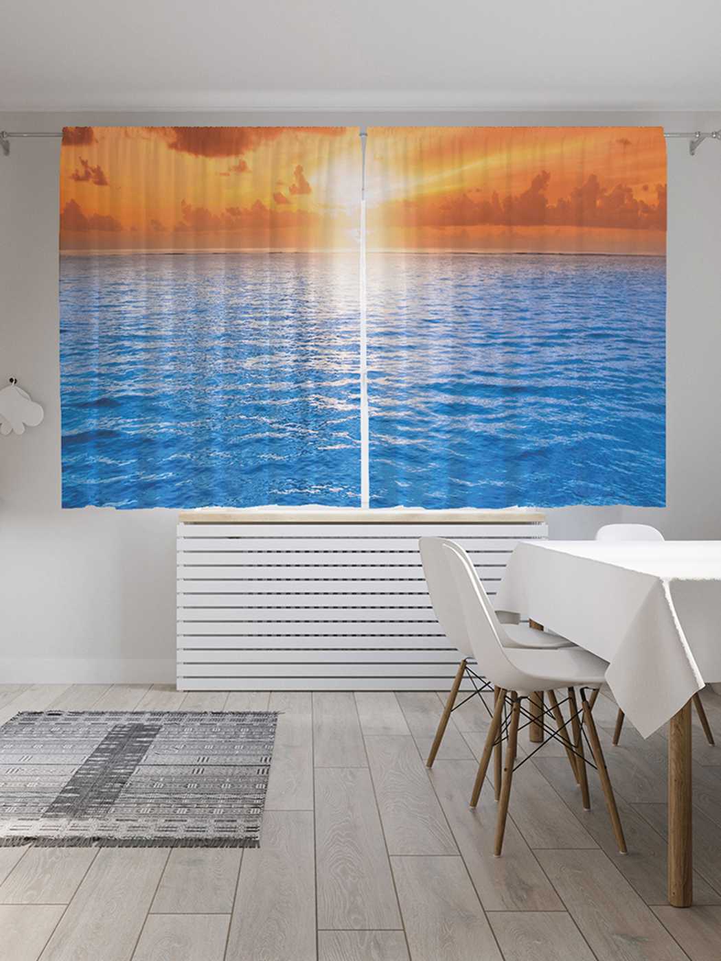 

Шторы JoyArty c фотопечатью "Чистое море" из сатена, 290х180 см, Чистое море