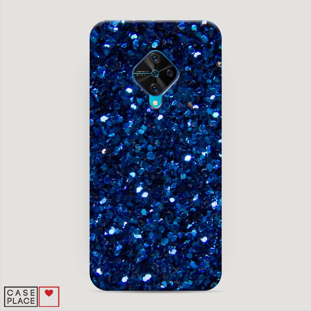 

Пластиковый чехол "Синие блестки рисунок" на Vivo Y9s
