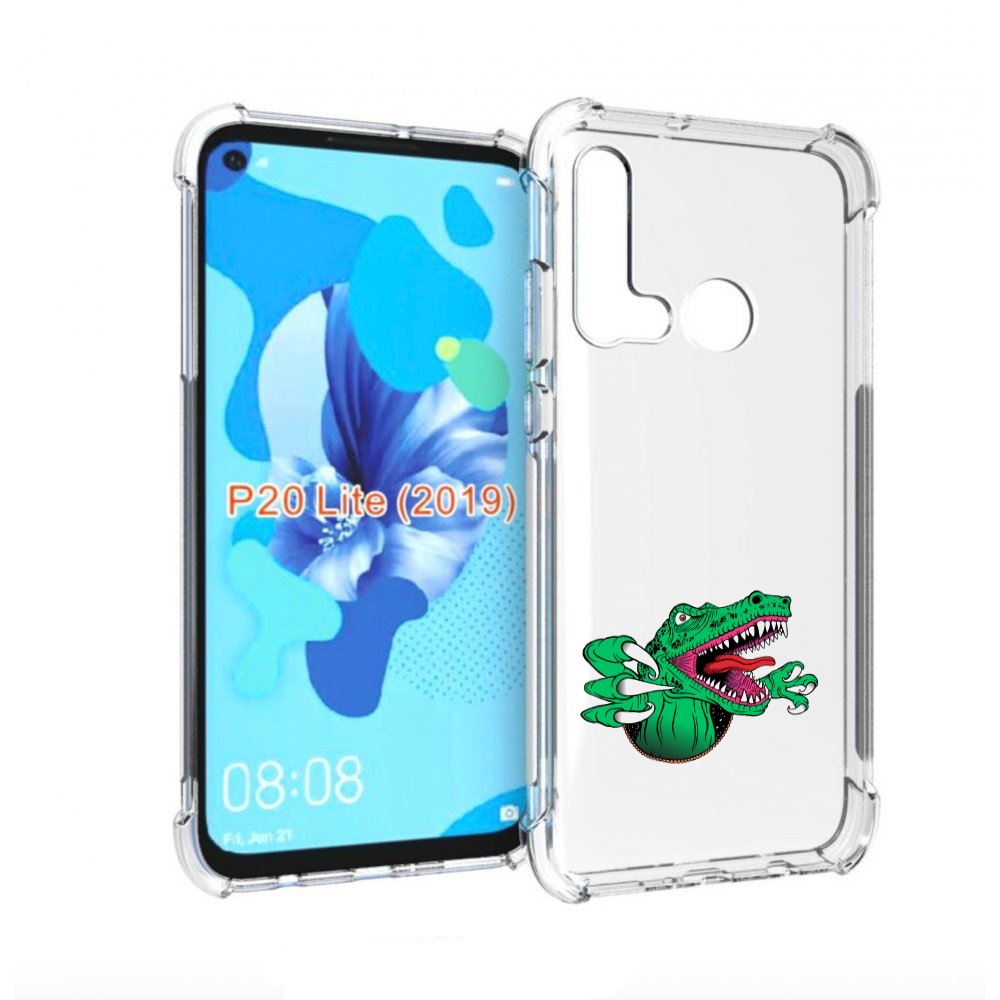 

Чехол бампер MyPads крокодил для Huawei P20 Lite (2019)., Прозрачный, Tocco