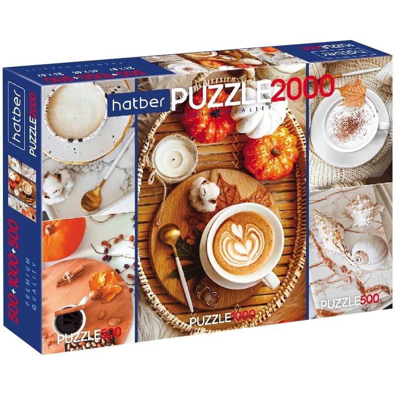 

Пазл Hatber 3 шт, 500 и 1000 элементов, Premium, Triptych Coffee Time, 3 шт, 500 и 1000 элементов, Premium, "Triptych Coffee Time"