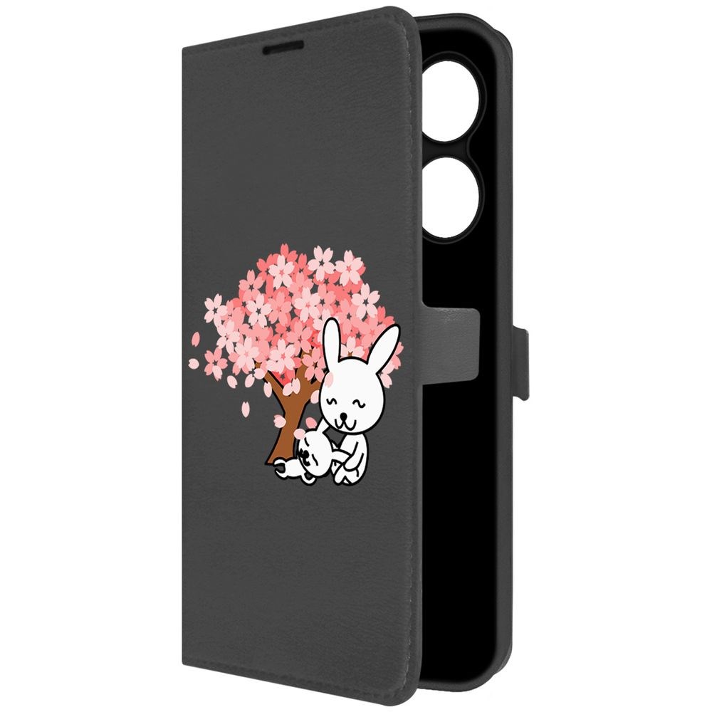 

Чехол-книжка Krutoff Eco Book для Tecno Spark 20С Кролики (черный)