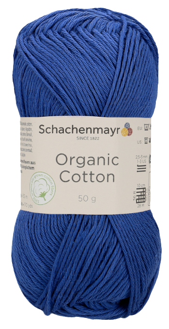 

Пряжа Schachenmayr 9807376 Organic Cotton Sustainable (00052, royal), Синий, Organic Cotton